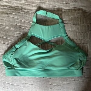 The Chestee Mint Halter Sports Bra